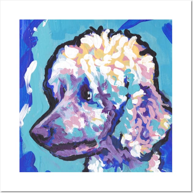 Standard Poodle Dog Bright colorful pop dog art Wall Art by bentnotbroken11